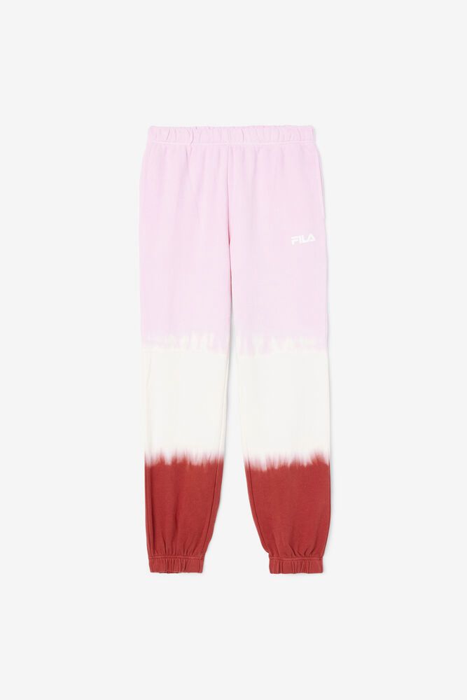 Fila Bukse Dame Hvite/Rød/Rosa Raleigh Tie Dye Jogger 753496-OTH